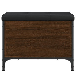 Banc de rangement chêne marron 62x42x45 cm bois d'ingénierie