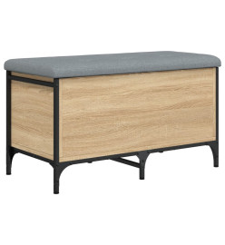 Banc de rangement chêne sonoma 82x42x45 cm bois d'ingénierie