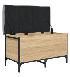 Banc de rangement chêne sonoma 82x42x45 cm bois d'ingénierie