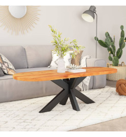 Dessus de table 100x40x2,5 cm ovale bois massif d'acacia