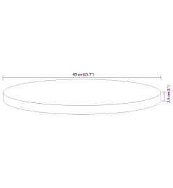 Dessus de table Ø40x2,5 cm rond bois massif d'acacia