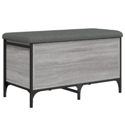 Banc de rangement sonoma gris 82x42x45 cm Bois d'ingénierie