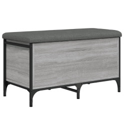 Banc de rangement sonoma gris 82x42x45 cm Bois d'ingénierie