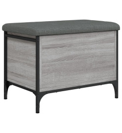 Banc de rangement sonoma gris 62x42x45 cm bois d'ingénierie