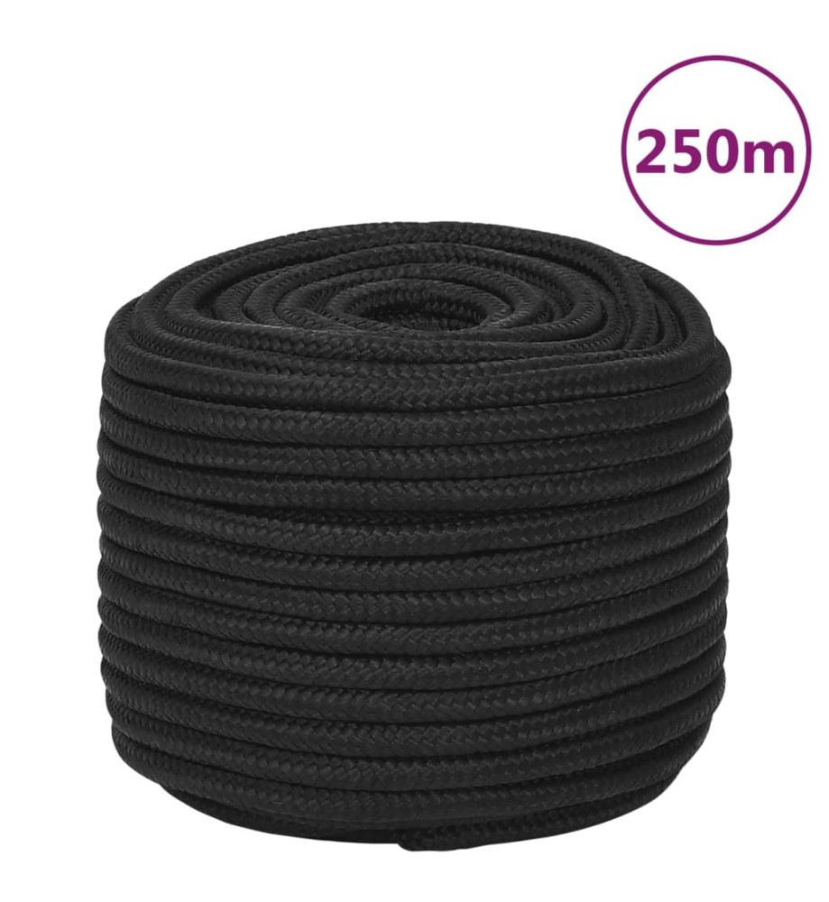 Corde de bateau Noir complet 12 mm 250 m Polypropylène