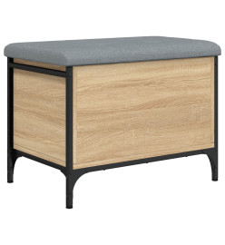 Banc de rangement chêne sonoma 62x42x45 cm bois d'ingénierie