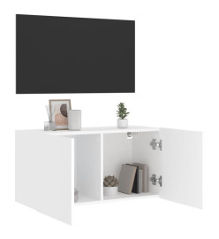 Meuble TV mural blanc 80x30x41 cm