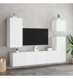 Meuble TV mural blanc 80x30x41 cm