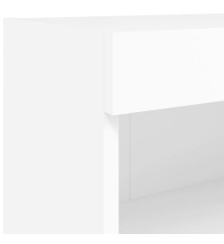 Meubles TV avec lumières LED 2 pcs blanc 60x30x30 cm