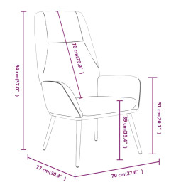 Chaise de relaxation Noir brillant Similicuir