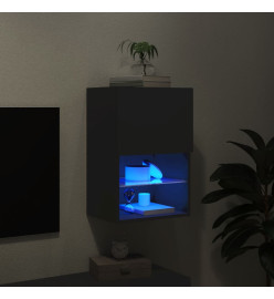 Meuble TV avec lumières LED noir 40,5x30x60 cm