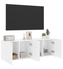 Meubles TV muraux 2 pcs blanc 60x30x41 cm