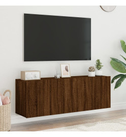 Meubles TV muraux 2 pcs chêne marron 60x30x41 cm