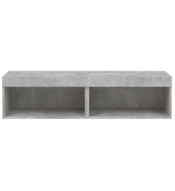 Meubles TV avec lumières LED 2 pcs gris béton 60x30x30 cm