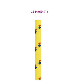 Corde de bateau Jaune 12 mm 25 m Polypropylène