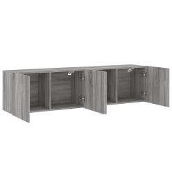 Meubles TV muraux 2 pcs sonoma gris 80x30x41 cm