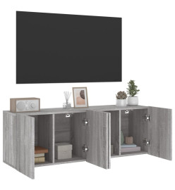 Meubles TV muraux 2 pcs sonoma gris 60x30x41 cm