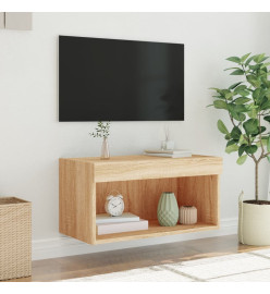 Meuble TV avec lumières LED chêne sonoma 60x30x30 cm