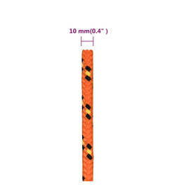 Corde de bateau Orange 10 mm 250 m Polypropylène