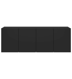 Meubles TV muraux 2 pcs noir 60x30x41 cm