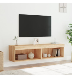 Meubles TV avec lumières LED 2 pcs chêne sonoma 60x30x30 cm