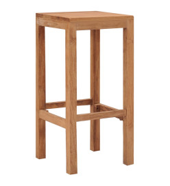 Tabourets de bar lot de 4 bois de teck massif