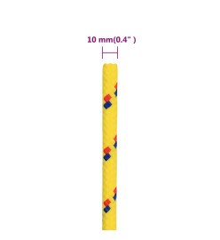 Corde de bateau Jaune 10 mm 500 m Polypropylène