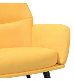 Chaise de relaxation Jaune moutarde Tissu