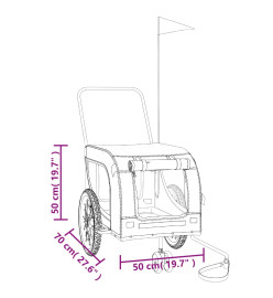 Remorque de vélo pour animaux de compagnie noir