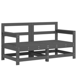 Salon de jardin 6 pcs Gris Bois de pin massif