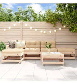 Salon de jardin 6 pcs Bois de pin massif