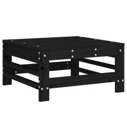 Salon de jardin 6 pcs Noir Bois de pin massif