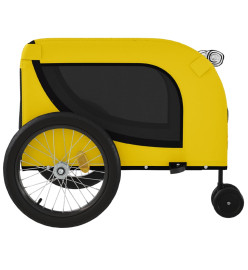 Remorque de vélo pour animaux de compagnie jaune et noir