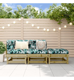 Salon de jardin 3 pcs bois de pin imprégné
