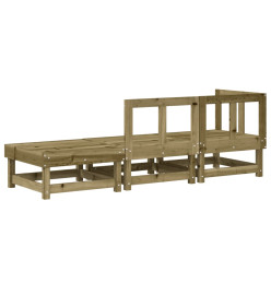 Salon de jardin 3 pcs bois de pin imprégné
