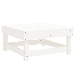 Salon de jardin 3 pcs blanc bois massif de pin