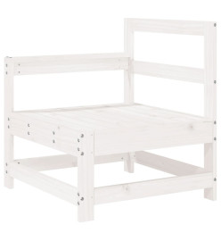 Canapés d'angle de jardin 2 pcs blanc bois de pin massif