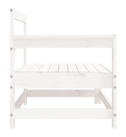 Canapés d'angle de jardin 2 pcs blanc bois de pin massif