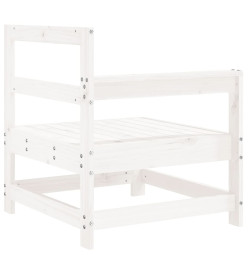 Canapés d'angle de jardin 2 pcs blanc bois de pin massif