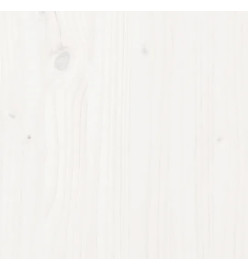 Salon de jardin 6 pcs Blanc Bois de pin massif