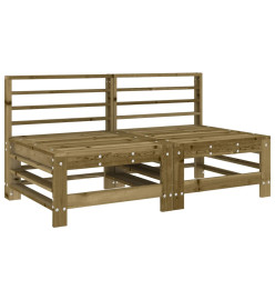 Salon de jardin 7 pcs bois de pin imprégné