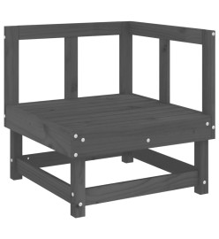 Salon de jardin 8 pcs Gris Bois de pin massif