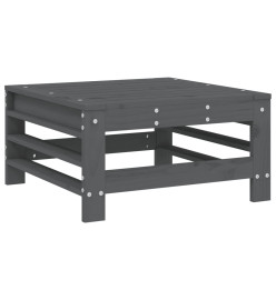 Salon de jardin 9 pcs Gris Bois de pin massif