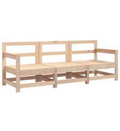 Salon de jardin 3 pcs bois massif de pin