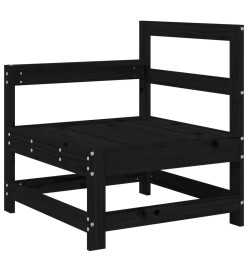 Canapés d'angle de jardin 2 pcs noir bois de pin massif