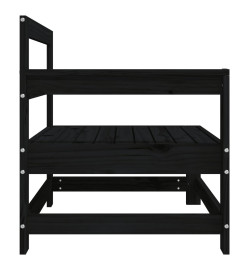 Canapés d'angle de jardin 2 pcs noir bois de pin massif