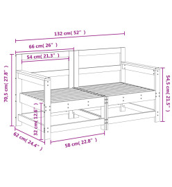 Canapés d'angle de jardin 2 pcs bois de pin imprégné