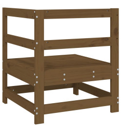 Canapé d'angle de jardin marron miel bois de pin solide