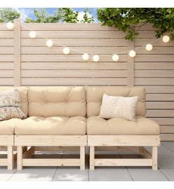Canapés centraux de jardin 2 pcs bois de pin massif