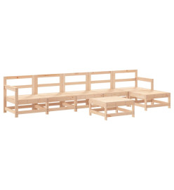 Salon de jardin 7 pcs Bois de pin massif